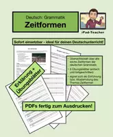 Vista previa - Unidades / Secuencias / Situaciones de Aprendizaje - ALEMÁN: Die Zeitformen (Erklärung + Übungen) - Portada