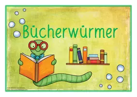 Vorschau - Bildkarten - Bücherwürmer Aushang und Lesepass - Seite 3