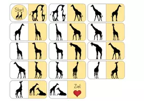 Vorschau - Unterrichtsreihen - Giraffe - 6 Dominos zur Wahrnehmung 🦒 - Seite 1