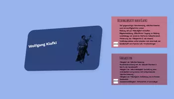Vorschau - Stundenentwürfe - Stundenentwurf: Bildung nach Wolfgang Klafki - Präsentation - Deckblatt