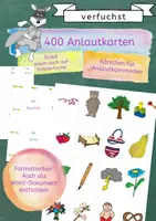 Vorschau - Präsentationen/Tafelbilder - formatierbare Anlautbilder, Silbenschrift, Selbstlaute, Karibu - Deckblatt