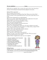 Vista previa - Tarjetas / Manipulativos - My New Neighbour English Reading (QuestionWords) - Portada