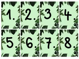 Vorschau - Bildkarten - Tafelkalender Kalender für die Papageienklasse in grün #Klassentier - Seite 1