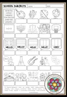Vorschau - Arbeitsblätter - School Subjects – Schulfächer Wortschatz Englisch | Vocabulary Sheet / Wortschatzübersicht 5.–6. Klasse - Deckblatt
