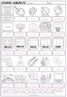 Vorschau - Arbeitsblätter - School Subjects – Schulfächer Wortschatz Englisch | Vocabulary Sheet / Wortschatzübersicht 5.–6. Klasse - Seite 2