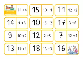 Vorschau - Spiele - 7 Dominos zur Addition ohne Zehnerübergang im ZR bis 20 - Seite 3
