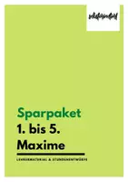 Vorschau - Stundenentwürfe - Sparpaket: 1. bis 5. Maxime nach Hurrelmann - Stundenentwürfe - Deckblatt