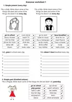 Vorschau - Arbeitsblätter - Grammar worksheet 1 - Deckblatt