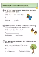 Vorschau - Arbeitsblätter - Sachaufgaben für die 2. Klasse (2-fach differenziert & sprachsensibel) #edukiknaller2021 - Seite 1