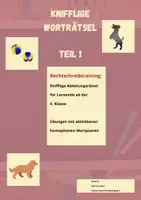 Vorschau - Fördermaterial/Inklusion - Knifflige Worträtsel mit ableitbaren homophonen Wortpaaren - Deckblatt