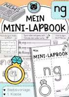 Vorschau - Unterrichtsreihen - Mini-Lapbook | Lautverbindung ng | Buchstabeneinführung - Deckblatt