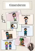 Vorschau - Bildkarten - Klassendienste Grundschule | Dienste-Karten Pastell - Deckblatt