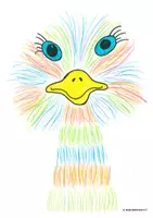 Vorschau - Stundenentwürfe - Kunststunde: Das flauschige Emu (A3/A4) - Deckblatt