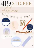 Vorschau - selbst erstellte Cliparts/Grafiken - Digitale Sticker Lehrer - Team Blau - Deckblatt