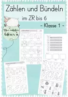 Vorschau - Arbeitsblätter - Zählen und Bündeln im Zahlenraum bis 6 (Anfangsunterricht) - Deckblatt