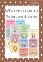 Vorschau - Bildkarten - Willkommen zurück - Kärtchen - Schön, dass du da bist - Deckblatt