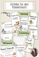 Vorschau - Bildkarten - Klassenschilder Waldtiere | Classroom Management - Deckblatt