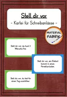 Vorschau - Aufgabenkarten - Stell dir vor... - Kartei mit Schreibanlässen - Deckblatt