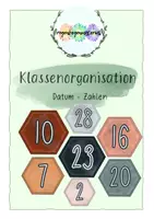Vorschau - Präsentationen/Tafelbilder - Klassenorganisation - Zahlen zur Datumsdarstellung (kleinere Darstellung) - Deckblatt