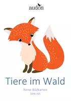 Vorschau - Fördermaterial/Inklusion - Wortschatz DaZ Waldtiere - Tiere im Wald - Reine Bildkarten mit Artikelpunkten zur Sprachförderung in Kindergarten Kita Vorschule Vorkurs (DIN A4) - Deckblatt