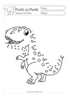 Vorschau - Arbeitsblätter - Punkt zu Punkt Dinosaurier / Dinoklasse - Seite 3