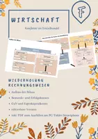 Vorschau - Arbeitsblätter - Buchführung: Wiederholung Bilanz und Konten - Deckblatt