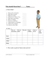 Vista previa - Tarjetas / Manipulativos - English Fun Reading: Who Should Maria Date? (Hobbies/Activities) - página 1