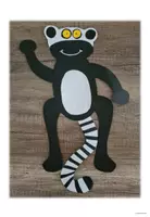 Vorschau - Mal- und Bastelvorlagen - Bastelvorlage - Eisvogel und Lemur - Seite 1