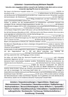 Vorschau - Arbeitsblätter - Lückentext - Zusammenfassung Weimarer Republik - Deckblatt