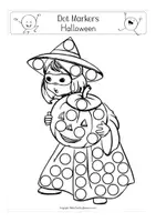 Vista previa - Hojas de trabajo - Dot Markers Halloween material preescolar - página 2