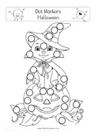 Vista previa - Hojas de trabajo - Dot Markers Halloween material preescolar - página 3