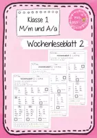 Vorschau - Arbeitsblätter - Wochen-Leseblatt 02 - M, m, A und a - Frohes Lernen in Grundschrift - Deckblatt