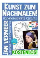 Vorschau - selbst erstellte Cliparts/Grafiken - Kostenlos Kunstfälscher Cliparts - Jan Vermeer - Mädchen mit dem Perlenohrring - Deckblatt
