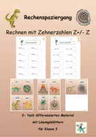 Vorschau - Arbeitsblätter - Rechenspaziergang ZR bis 100 Z +/- Z - Deckblatt