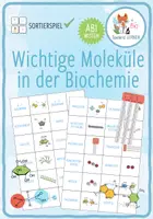 Vorschau - Spiele - Wichtige Moleküle in der Biochemie – Zuordnungsaktivität / Paare Finden Spiel (Abitur) - Deckblatt