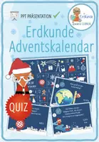 Vorschau - Spiele - Erdkunde Adventskalender Quiz - Powerpoint Präsentation - Deckblatt