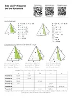 Vorschau - Arbeitsblätter - Arbeitsblatt "Satz von Pythagoras bei der Pyramide" mit Erklärvideo, Lösungen und Onlineübungen - Seite 3
