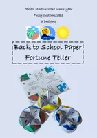 Vorschau - Mal- und Bastelvorlagen - Back to School Paper Fortune Teller/Cootie Catcher - Deckblatt