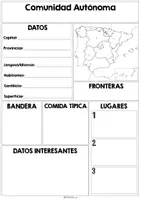 Vorschau - Arbeitsblätter - Steckbrief - Comunidades Autónomas (leere Vorlage) - Seite 2