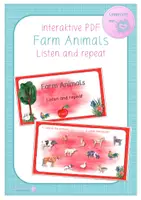 Vista previa - Unidades / Secuencias / Situaciones de Aprendizaje - Interactive - Farm animals: Listen and repeat - Portada