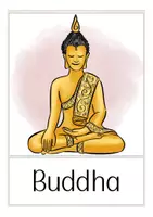 Vorschau - Arbeitsblätter - Buddhismus Bildkarten + Tafelmaterial Religion - Seite 3