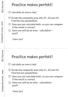 Vista previa - Unidades / Secuencias / Situaciones de Aprendizaje - Cuaderno de trabajo "¡Areas compuestas 2! Calcula el área + cuaderno de soluciones" - página 1