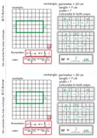 Vista previa - Unidades / Secuencias / Situaciones de Aprendizaje - Cuaderno de trabajo - Cálculo de la longitud y la anchura del rectángulo - página 2