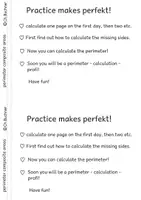 Vista previa - Unidades / Secuencias / Situaciones de Aprendizaje - Cuaderno de trabajo "Áreas compuestas 2 - Calcular el perímetro + cuaderno de soluciones" - página 1