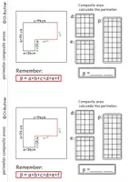 Vista previa - Unidades / Secuencias / Situaciones de Aprendizaje - Libro de ejercicios - Áreas compuestas - Calcular el perímetro - página 3