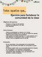 Vista previa - Otros - Todos aquellos que - Ejercicio para fortalecer la comunidad de la clase - página 1