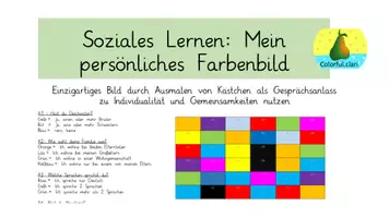 Vorschau - Stundenentwürfe - Soziales Lernen und Kunst: Mein persönliches Farbenbild - Deckblatt