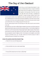 Vorschau - Arbeitsblätter - AB New zealand flag - Deckblatt