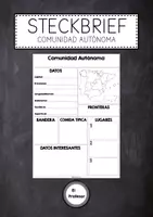 Vorschau - Arbeitsblätter - Steckbrief - Comunidades Autónomas (leere Vorlage) - Deckblatt