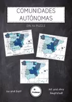 Vorschau - Spiele - DIN-A4 Puzzle - Comunidades Autónomas (mit & ohne Hauptstadt) - Deckblatt